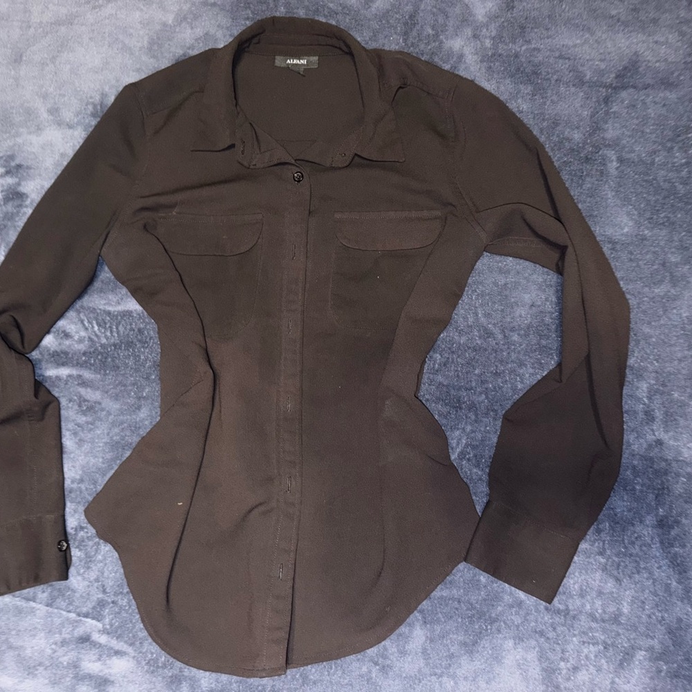 Alfani Charcoal Button-Up Shirt